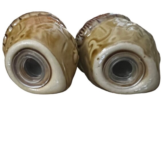 Vintage Acorn Salt and Pepper Shakers Brown Fall Small‎ - Picture 4 of 4